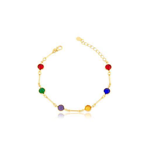 Pulseira com lindas pedrinhas cores variadas